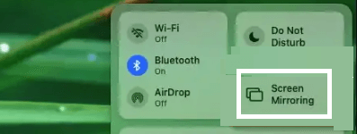 Select screen mirroring on Mac