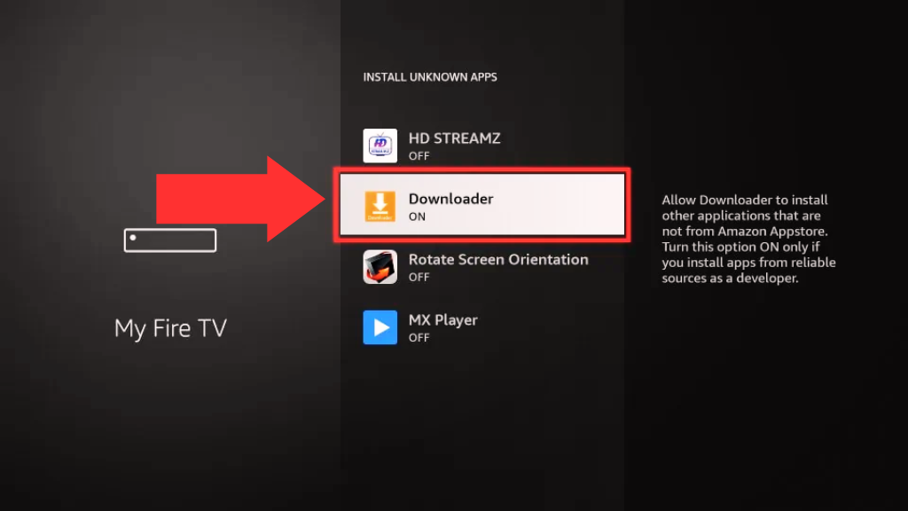 Turn on Downloader