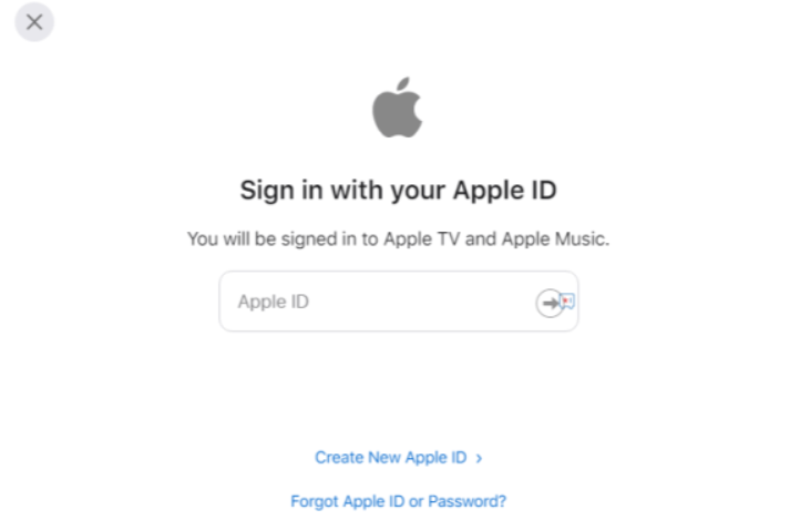 Sign in with your Apple ID.