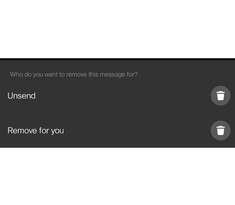 Select Unsend option to delete the messages on Messenger