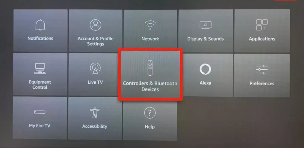 Click on Controllers and Bluetooth Devices on your Firestick.