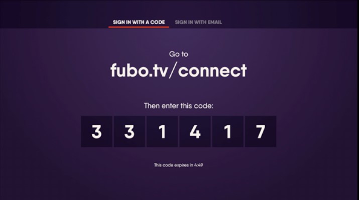 fuboTV activation code
