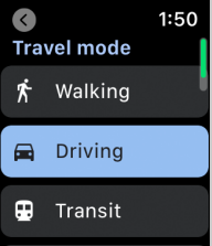 Choose your travel mode