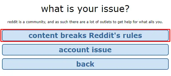 Content breaks Reddit's rules.