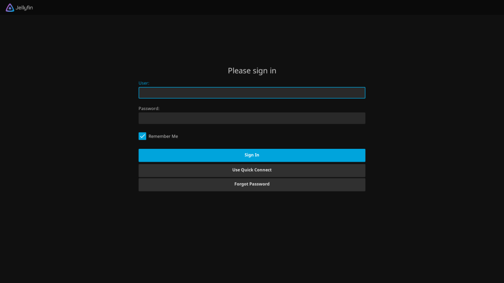 Sign in to Jellyfin