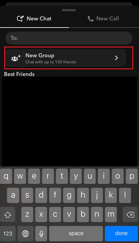 Click on the New Group option.
