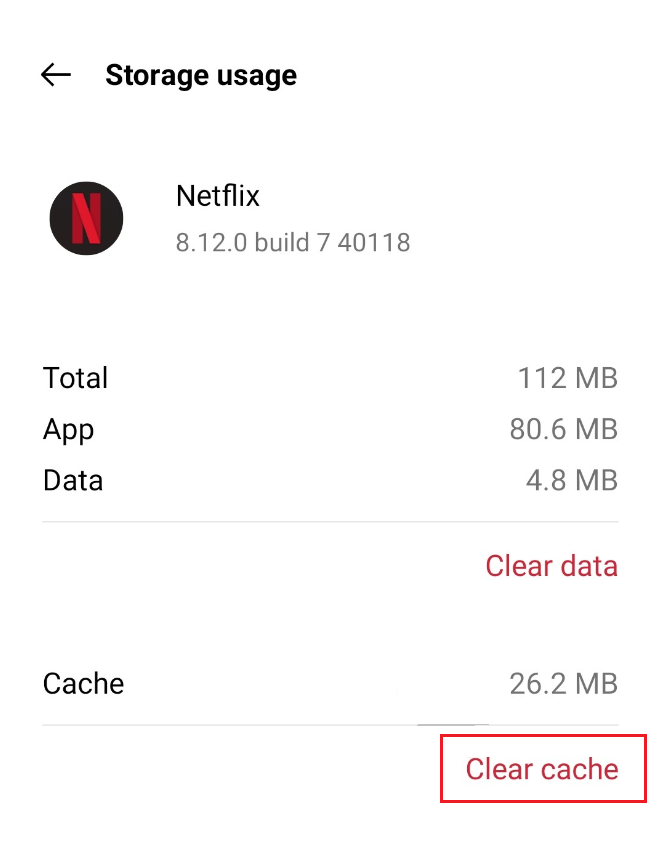 Clear Netflix cache.