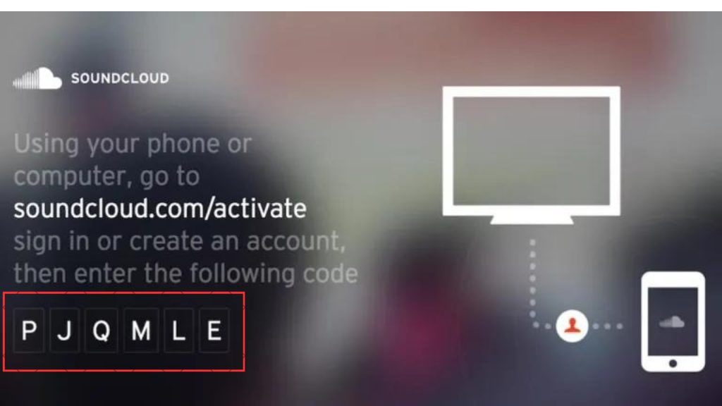 Enter the activation code of SoundCloud on your Android TV
