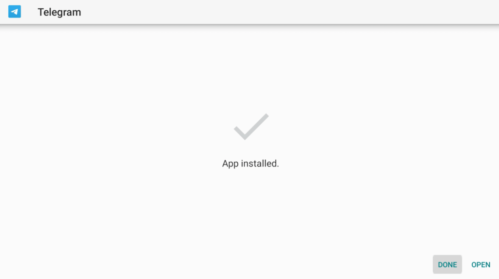 Click open to access Telegram on Firestick