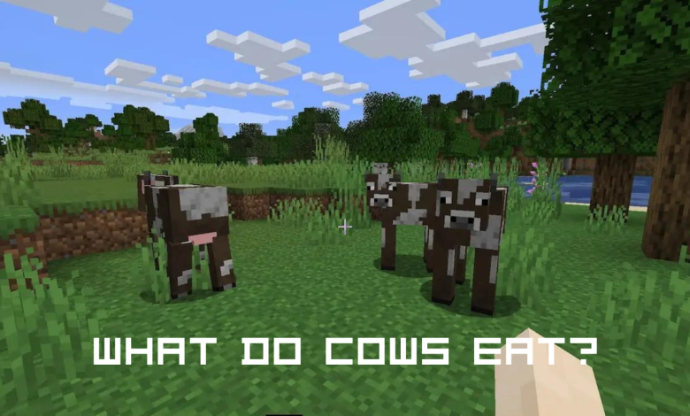 What do cows eat in Minecraft