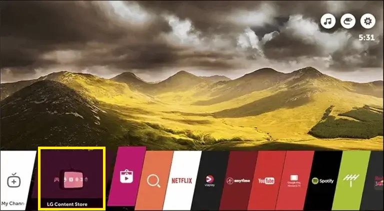Hit the LG Content Store on LG TV