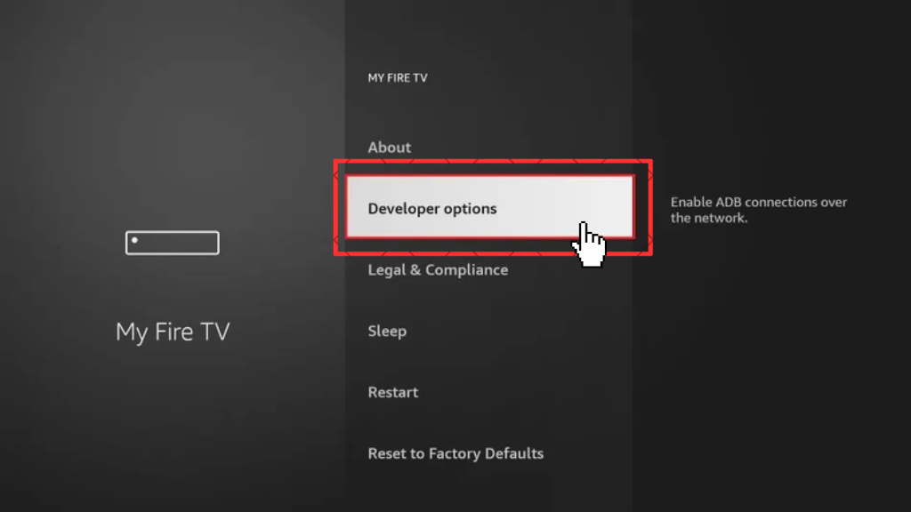 Tap on the developer option on Settings