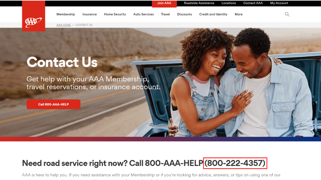 Contact the AAA service team