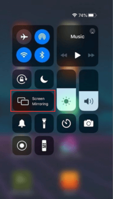 Enable Screen Mirroring on iOS to stream DAZN on LG TV