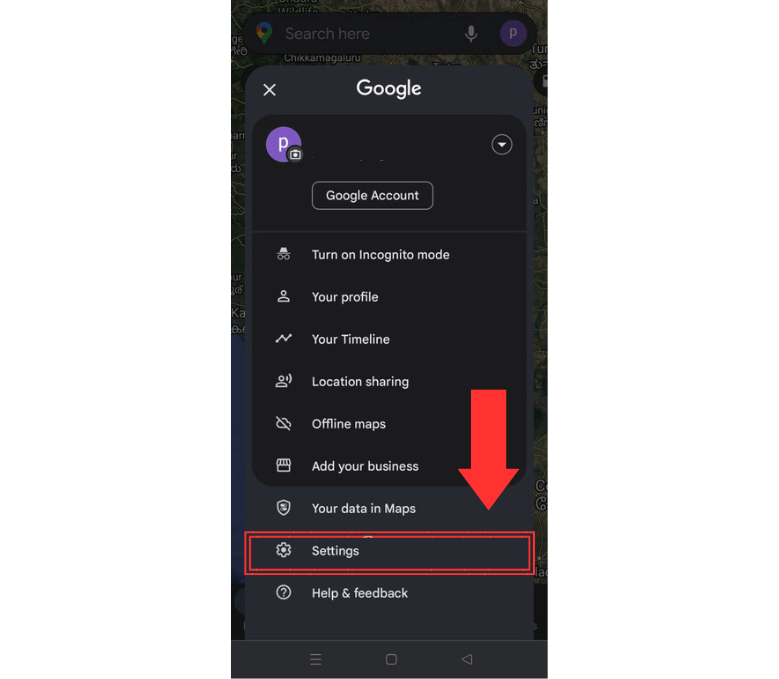 Select the Settings option