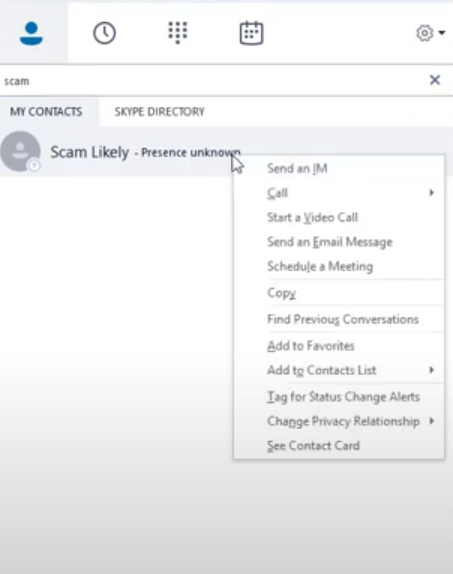 Select Change Privacy Relationship