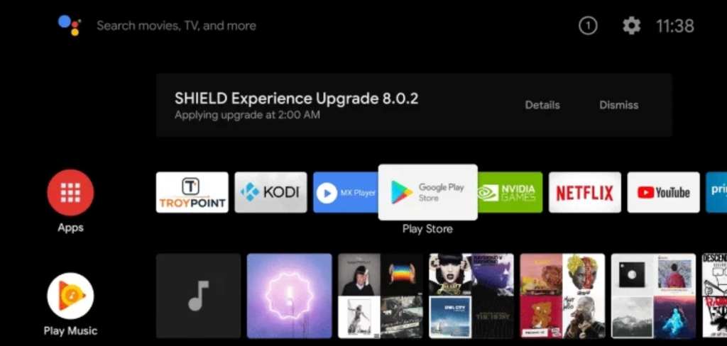 Google Play Store on Android TV