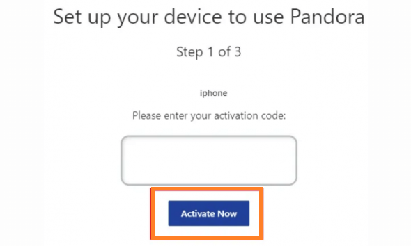 Tap on Activate Now to get Pandora on Apple TV