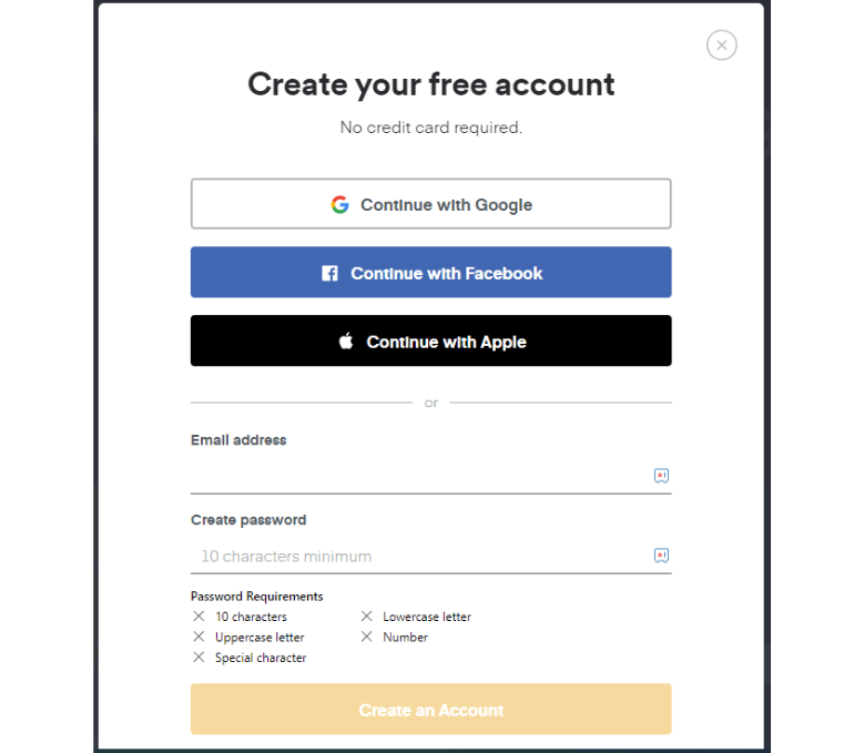 Enter the email ID and password