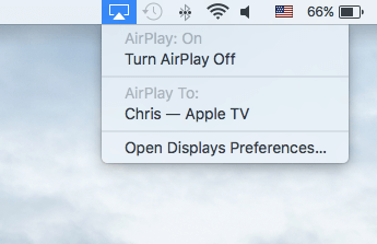 Turn on AirPlay