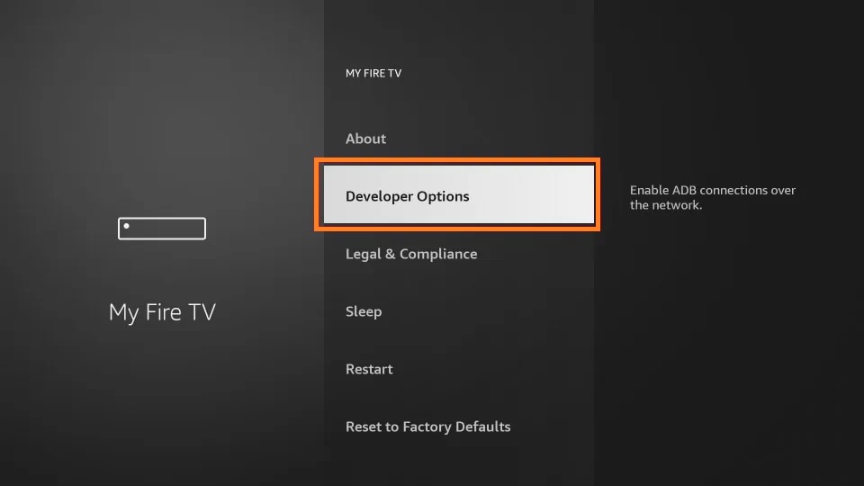 Hit Developer Options