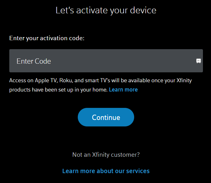 Xfinity Stream - Activation