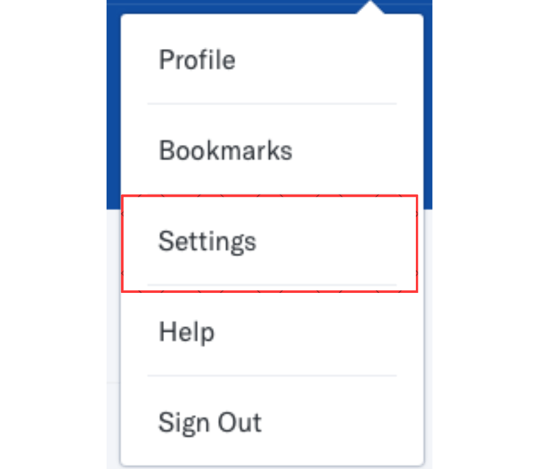 Tap on the Settings option