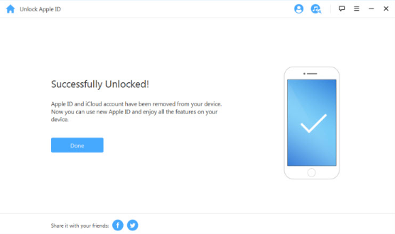 Apple ID has been successfully unlocked