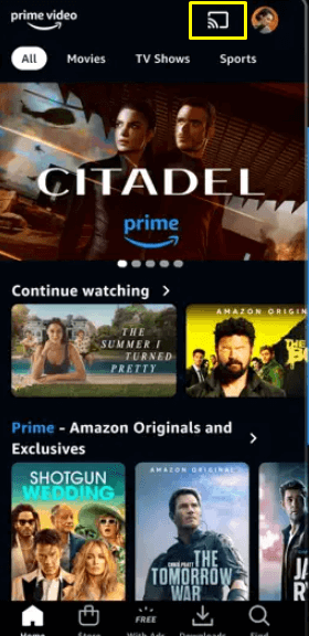 Casting Amazon Prime Video to watch it on Google TV