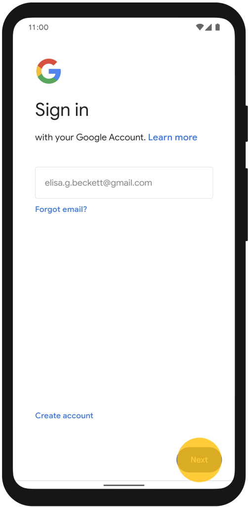 Sign In to your Google account