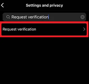 Select Request verification to get Verified on Threads