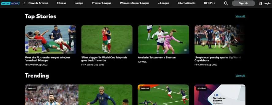 Stream Optus Sport