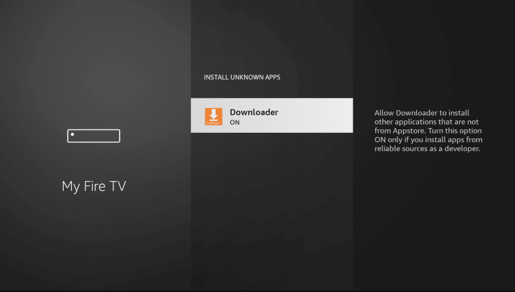 Turn on Downloader to install Peacock TV on Firestick