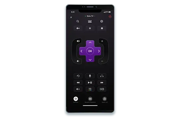 Roku remote on Roku App