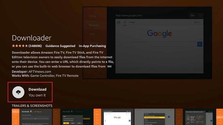  install the Downloader app on your Firestick device