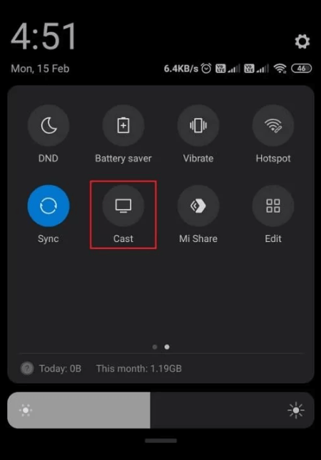 Select Cast to access WhatsApp on Android TV