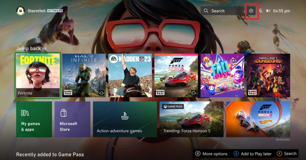Hit the Settings on Xbox One