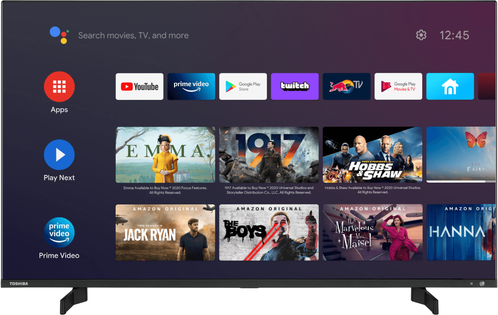 Get the Prime Vide on Toshiba TV Android OS