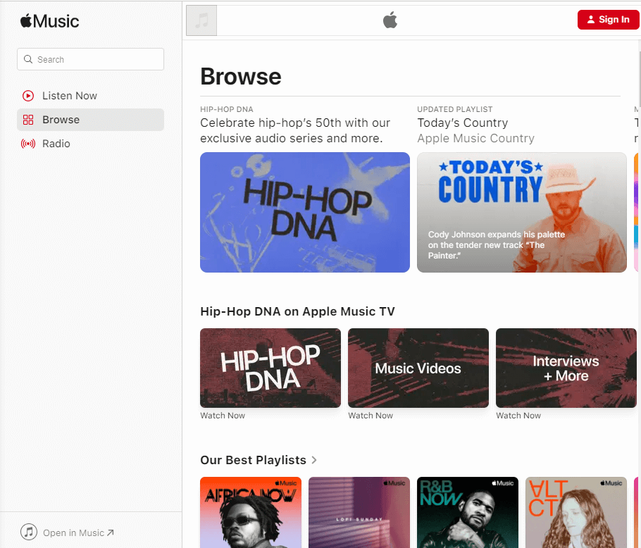 Choose the desired songs on Apple Music