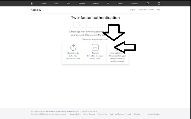 Hit the More option on Apple ID Page