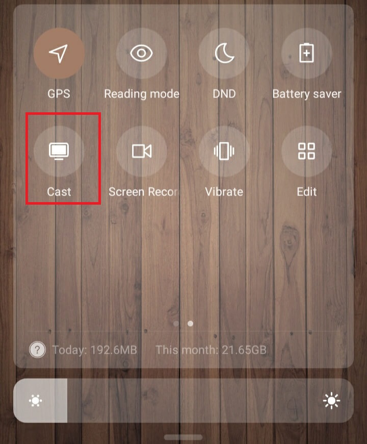 Hit the Cast icon on Android 