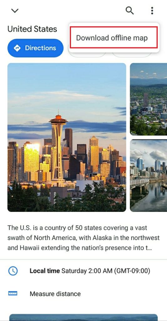 Tap the Download Offline Map on your Google Map