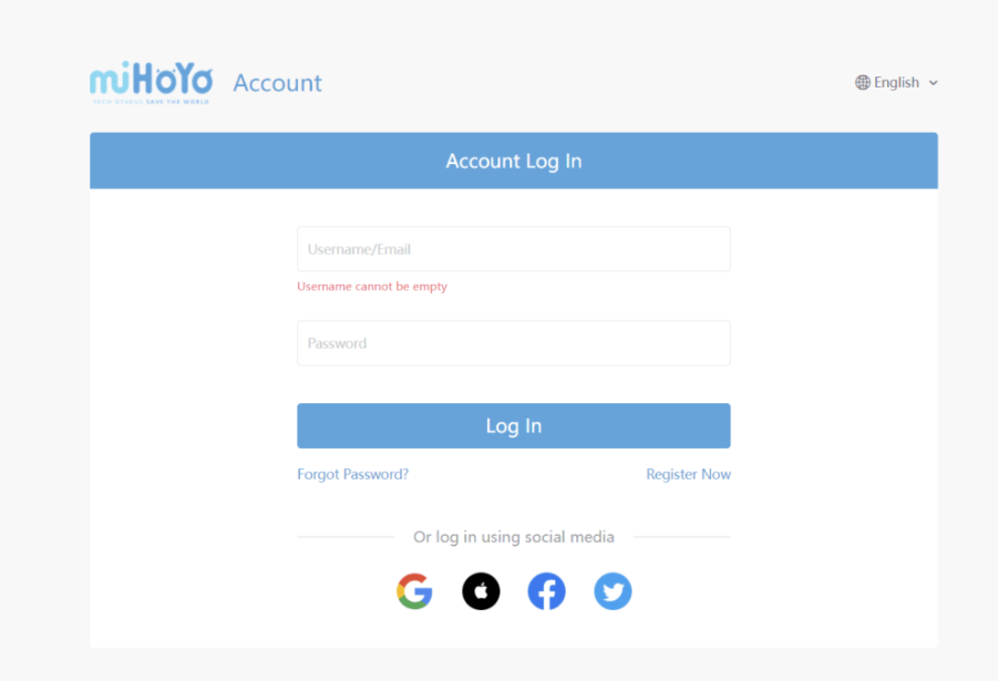 Enter the required login credentials