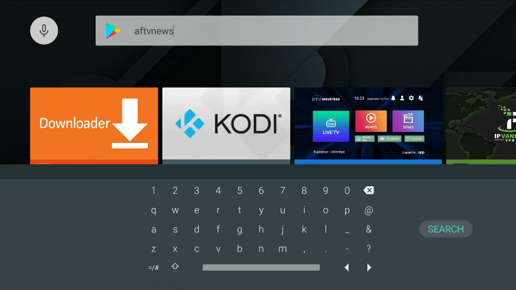 Get Downloader on Android TV