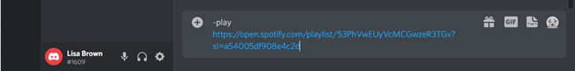 Enter the Playlist link on Spotify