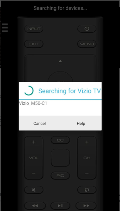 Choose your TV device on the app