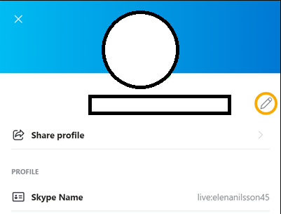 Hit the Profile Picture on Skype