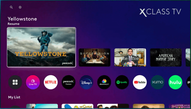 Click App Store on Hisense XClass TV
