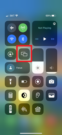 Hit the Screen Mirroring option on iPhone