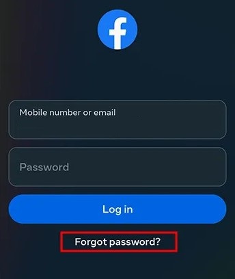 Click Forgot password to reset the password on Messenger